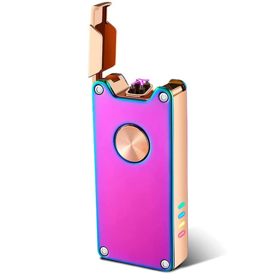 SKRFIRE Lighter,Dual Arc Plasma Lighter with LED Battery Indicator, Rechargeable Windproof Flameless Electric Lighters with Gift Box