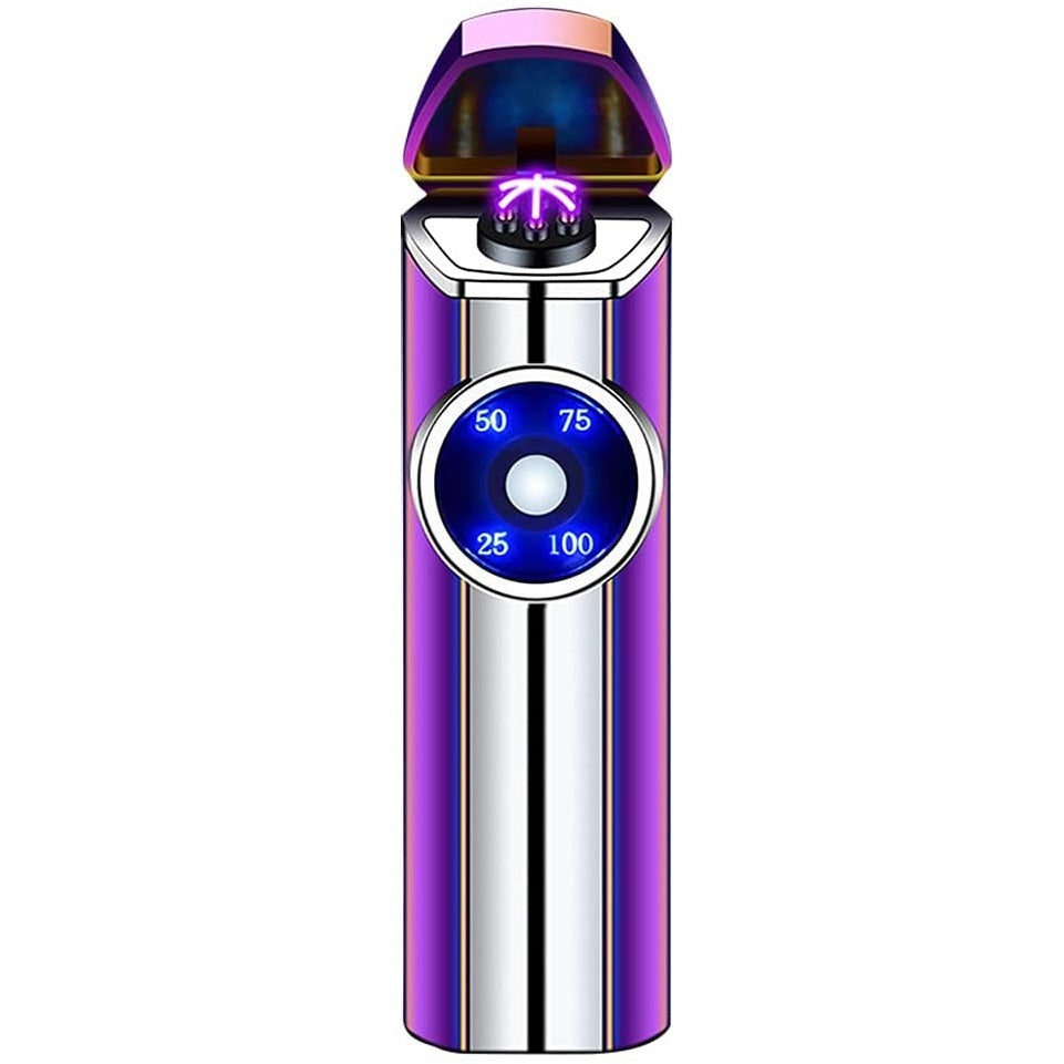 Triple-Arcs Electric Lighter,Plasma Lighter Outdoor,Rechargeable USB Lighter,Windproof Lighter with Battery Indicator