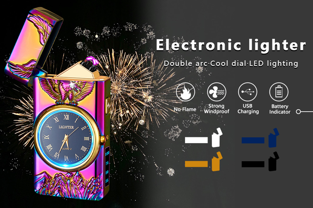 Tick-Tock, Time to Light Up: A Clock-Equipped Lighter!