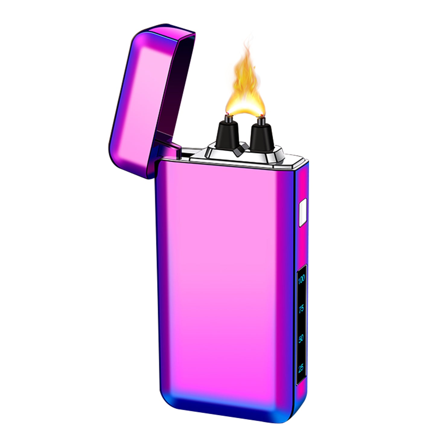 SKRFIRE Electric Lighter USB Type-C Rechargeable Plasma Arc Lighter, Windproof Torch Lighter High Power Flame Candle Lighter with LED Battery Indication for Camping, Hiking, Traveling