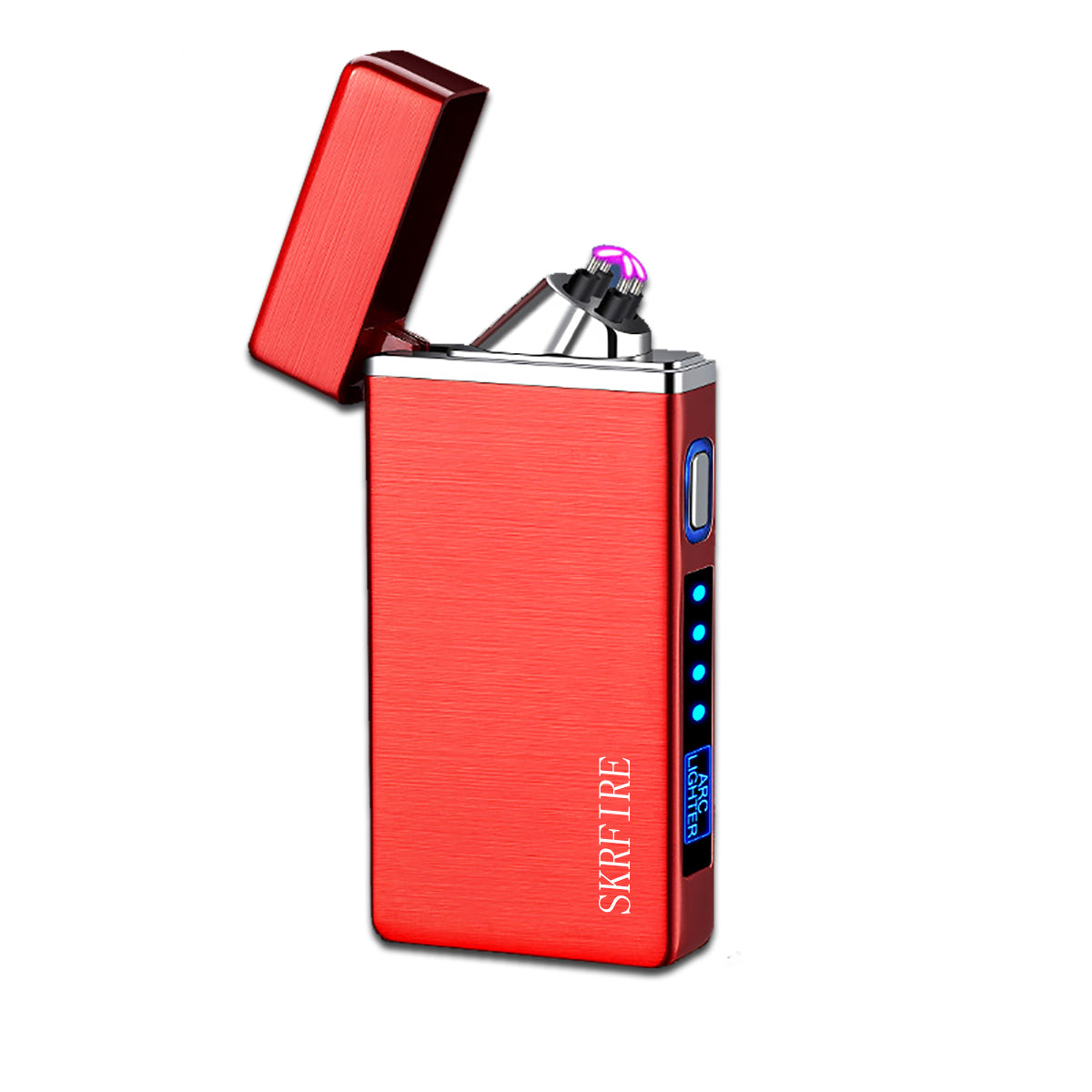 SKRFIRE PVD-Plating Dual Arc Electric Lighter PVD-Plating  with Rhythmic Flashing Battery Indicator